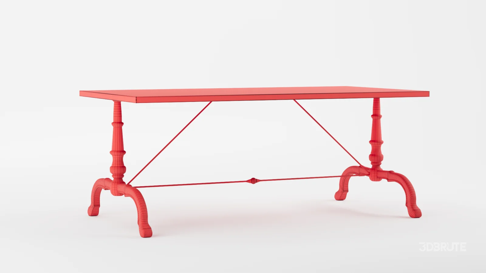 La Coupole Rectangular Iron Bistro Table Image 8
