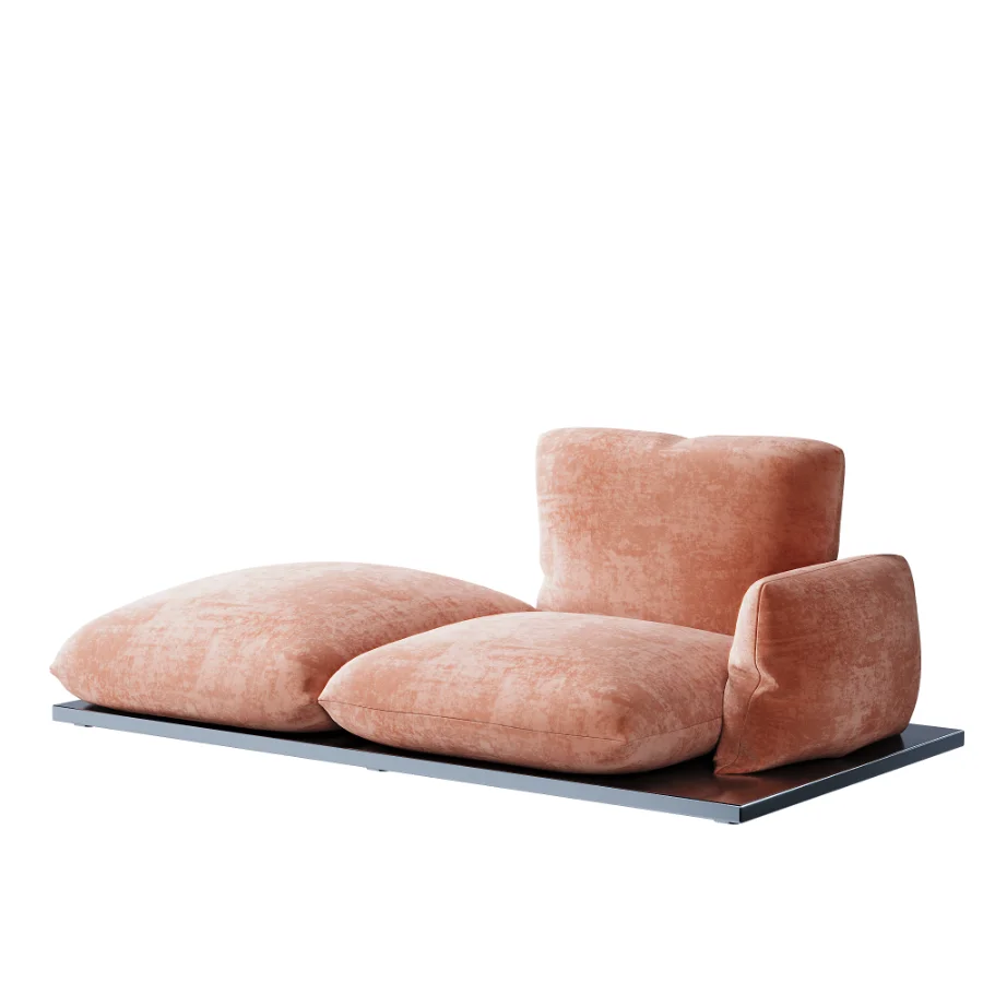 Aura armchair with a modern cushion shape Image 5