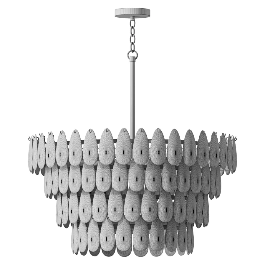 Capital Ravi Brass Wood Tiered Pendant Image 3