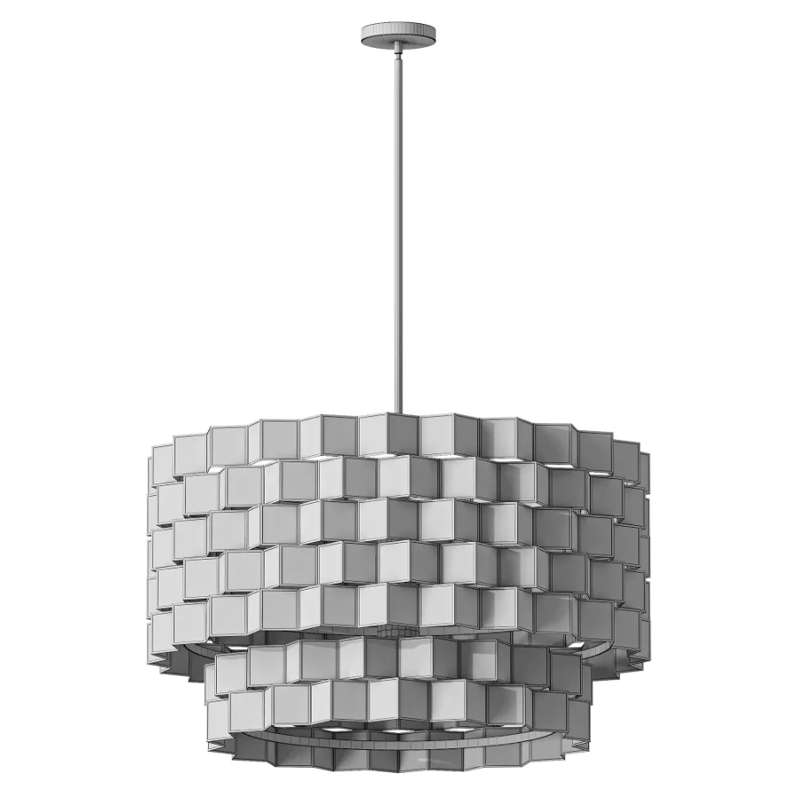 Capiz Zigzag Chandelier Image 1