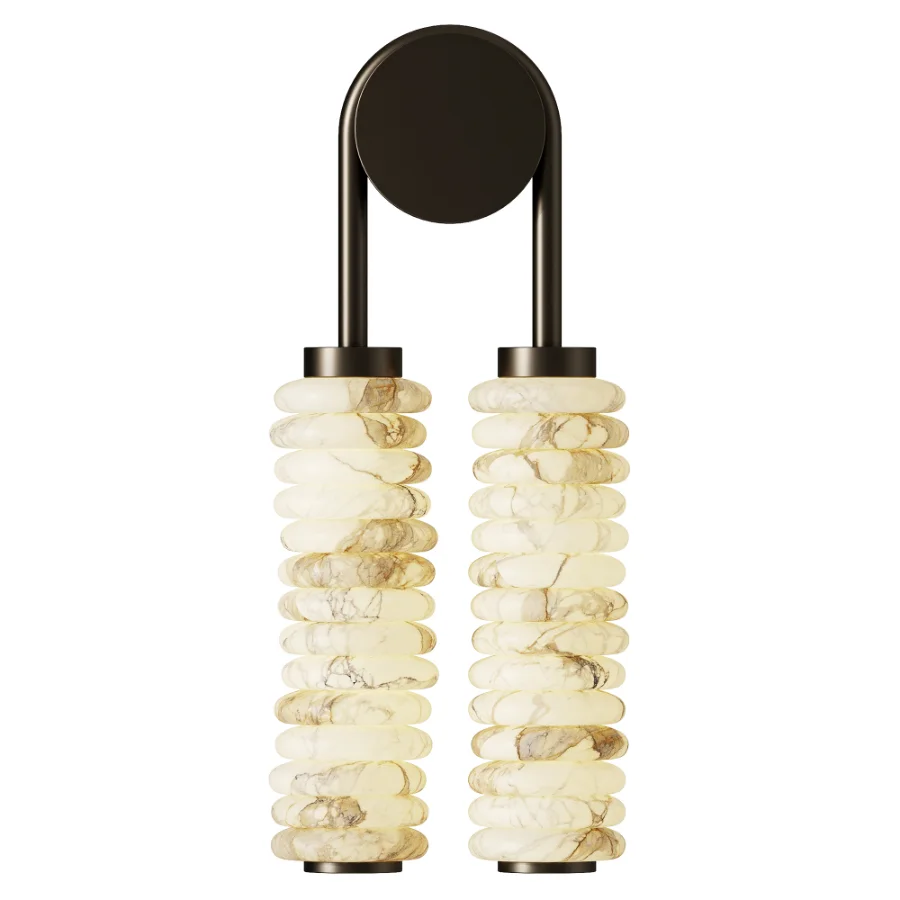 Vakkerlight Calla Ribbed Alabaster Wall Sconce Image 2