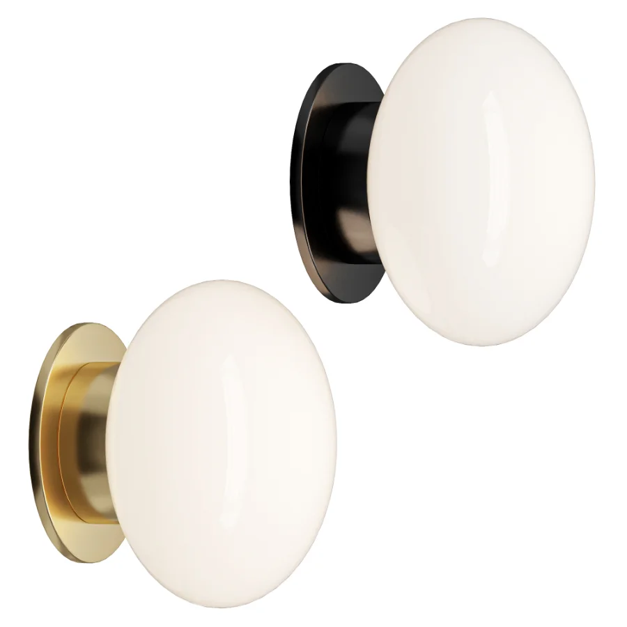 Astro Zeppo Brass Glass Wall Sconce Image 1