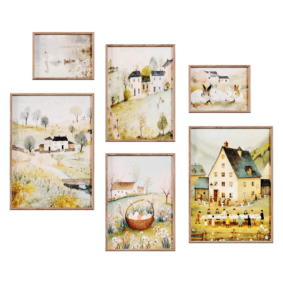 Wall Art Set of 6 Image 4