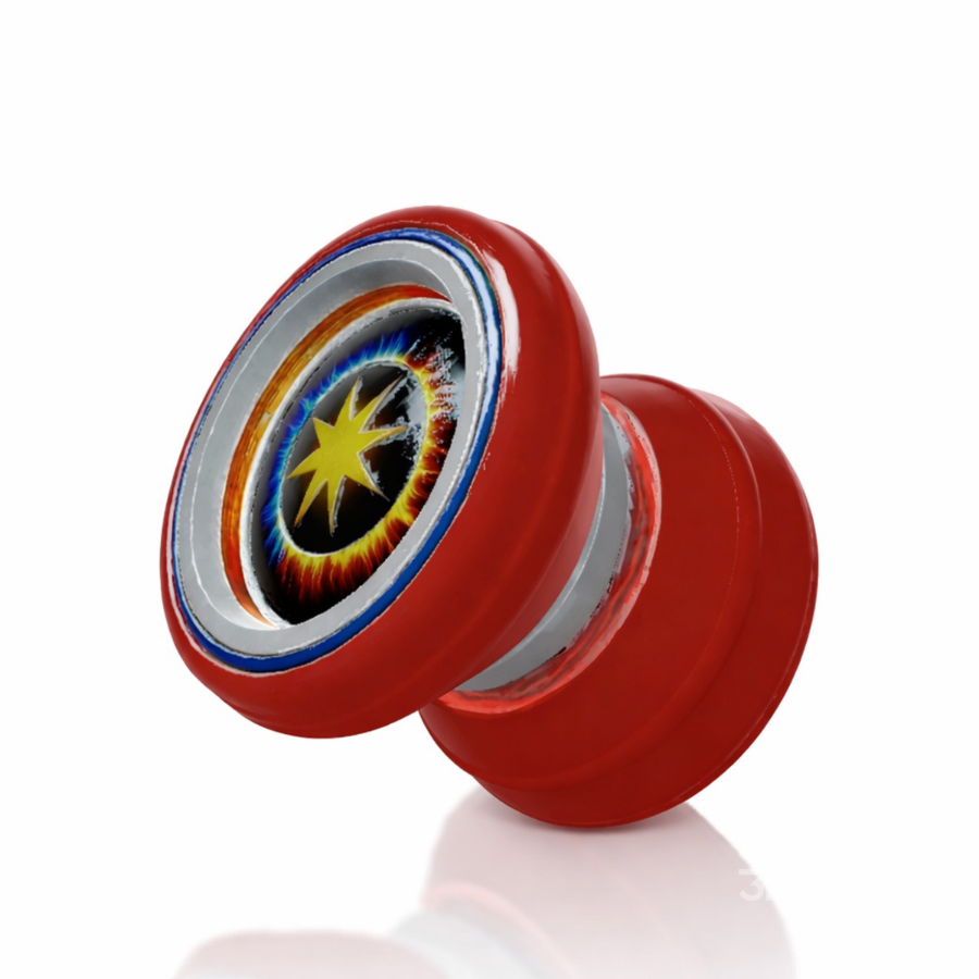 Futuristic Fire Core Yo-Yo – Metallic Red Energy Toy Image 6