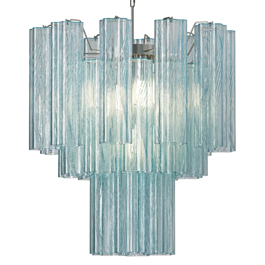 Azzura Glass Chandelier blue Image 1