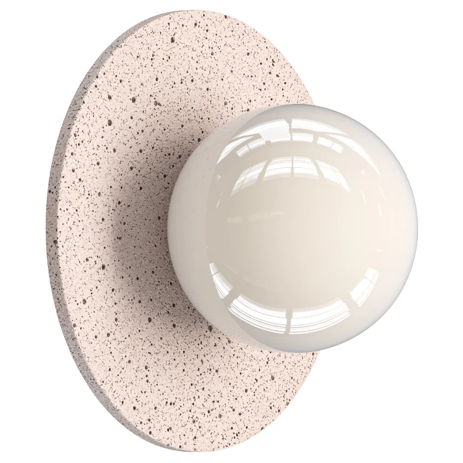 Handmade Ceramic Round Wall Sconce Image 2