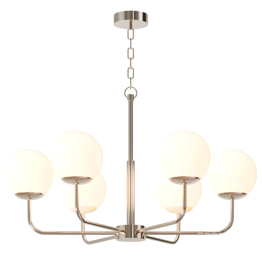 Alabaster Maytoni Erich Brass Chandelier Image 1
