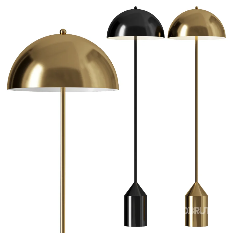 Spun Brass Floor Lamp Image 1