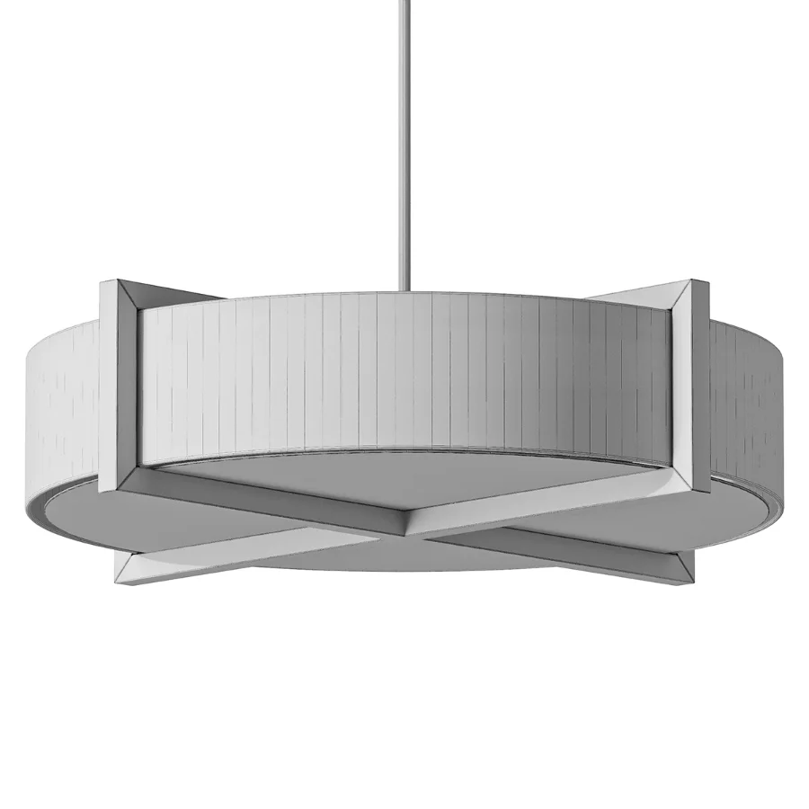 Uttermost Cresson Brass Linen Pendant Image 3