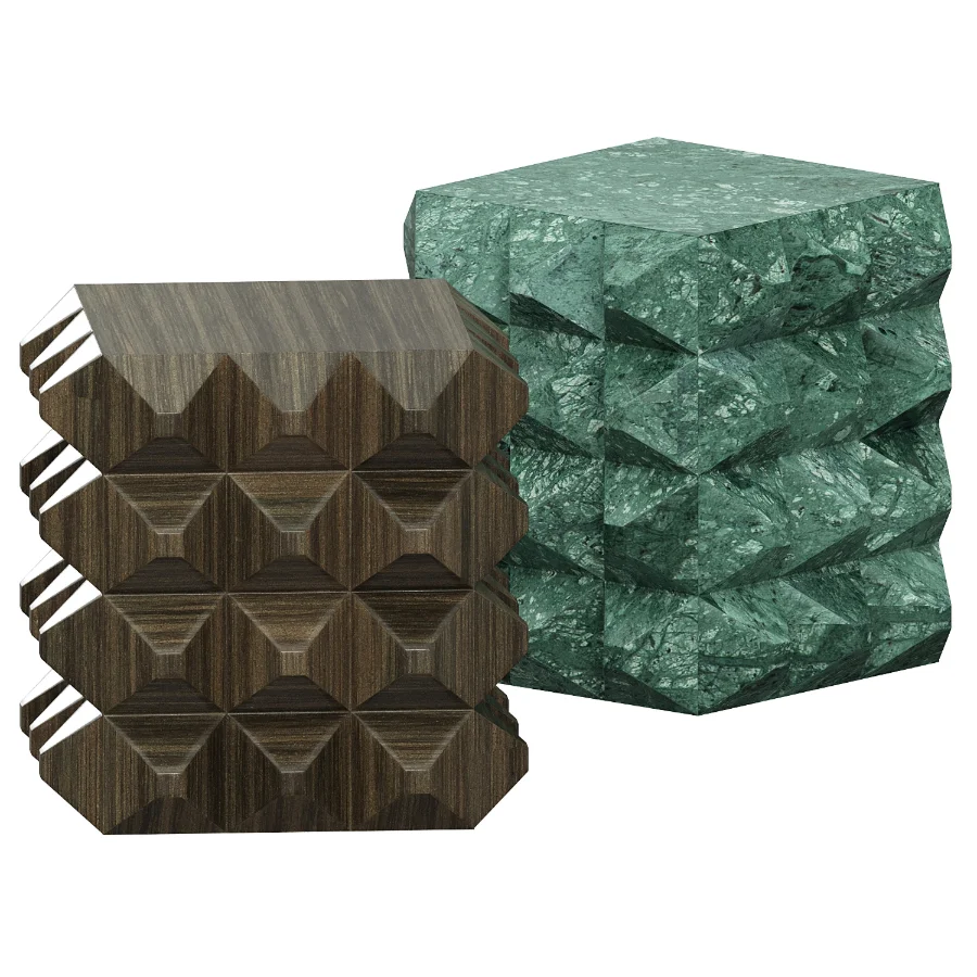 Bottega Green Square Marble Coffee Table Image 4