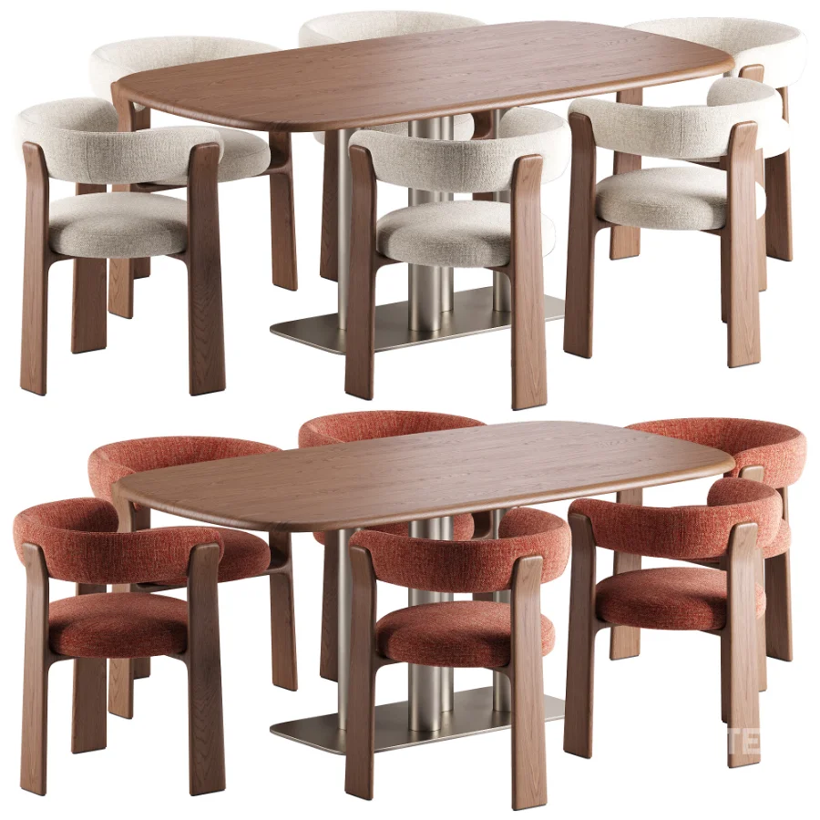 Granite 3 Legged Chair and Melvar Table Image 1