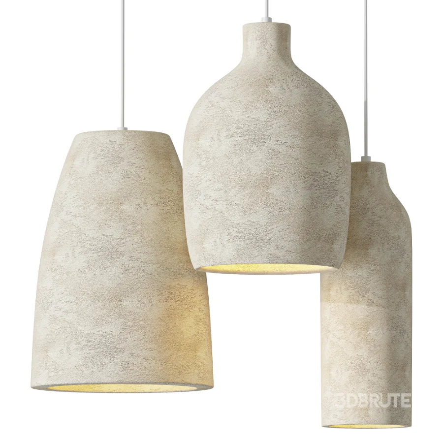 Bell Decors Wabi Sabi Cement Pendant Light Image 1