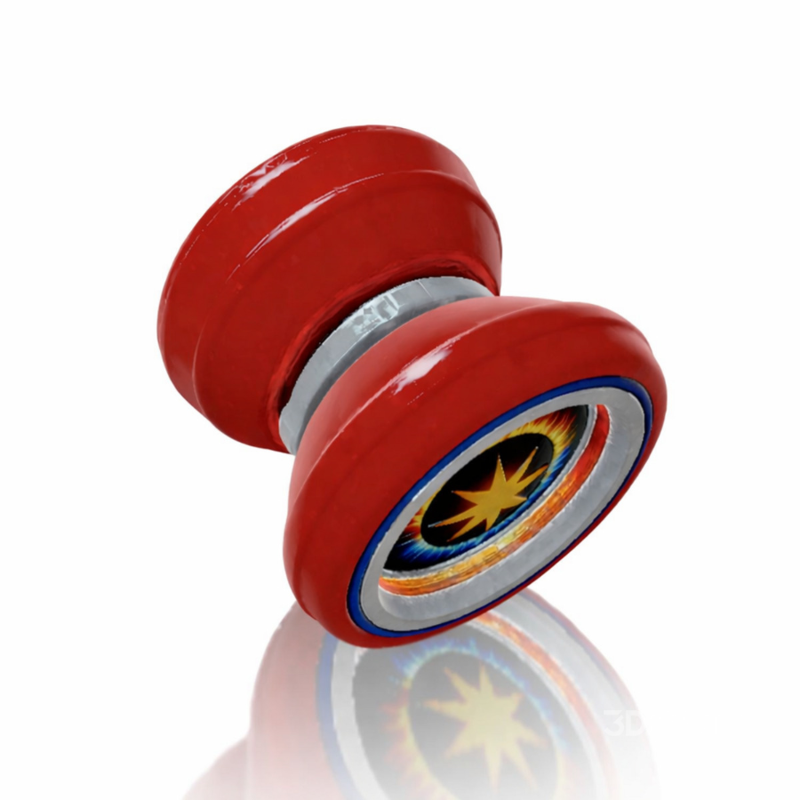 Futuristic Fire Core Yo-Yo – Metallic Red Energy Toy Image 5