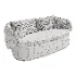 Modern Organic Curved Sofa with Velvet Pillows - Thumbnail 2