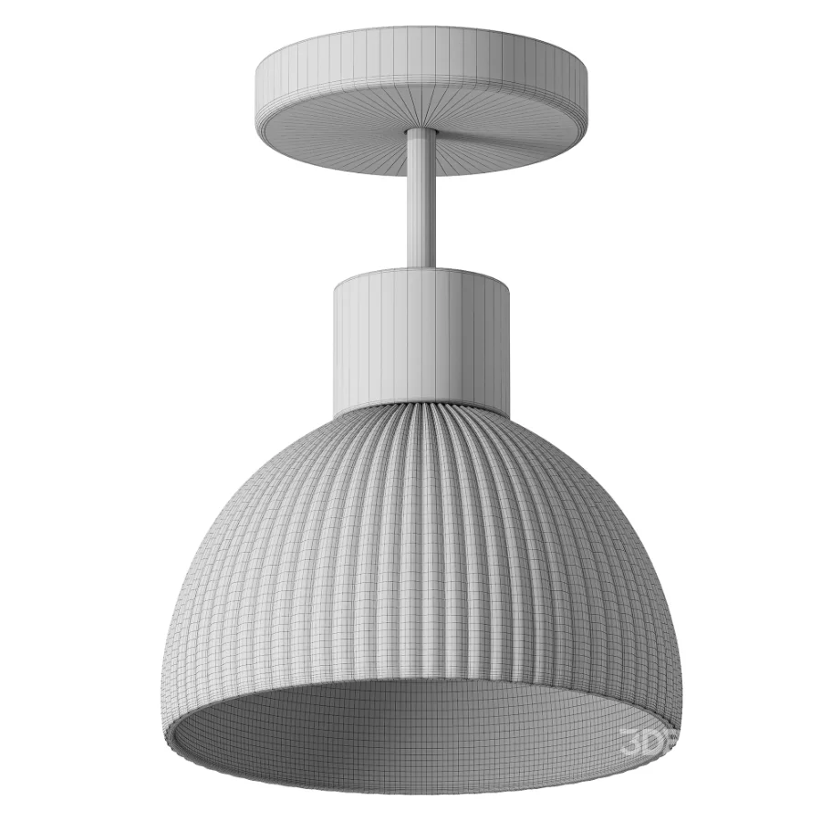 Nordic Glass Semi Flush Ceiling Light 1 Light Image 2