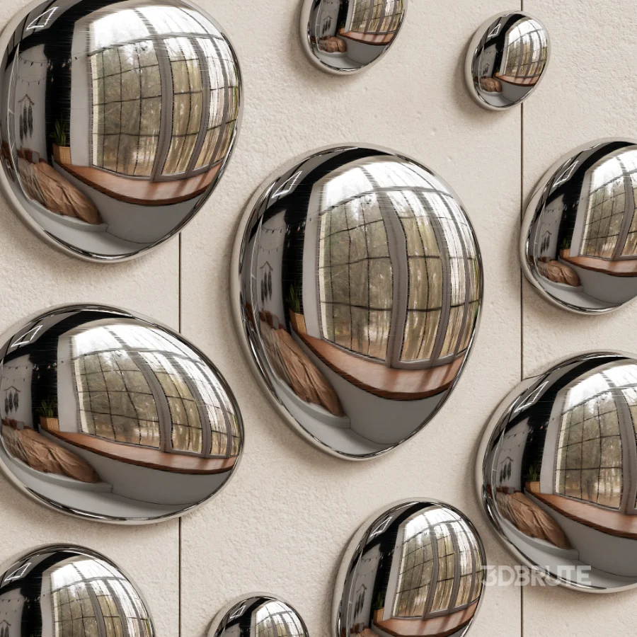 Chrome Bubble Wall Decor 10 Image 3