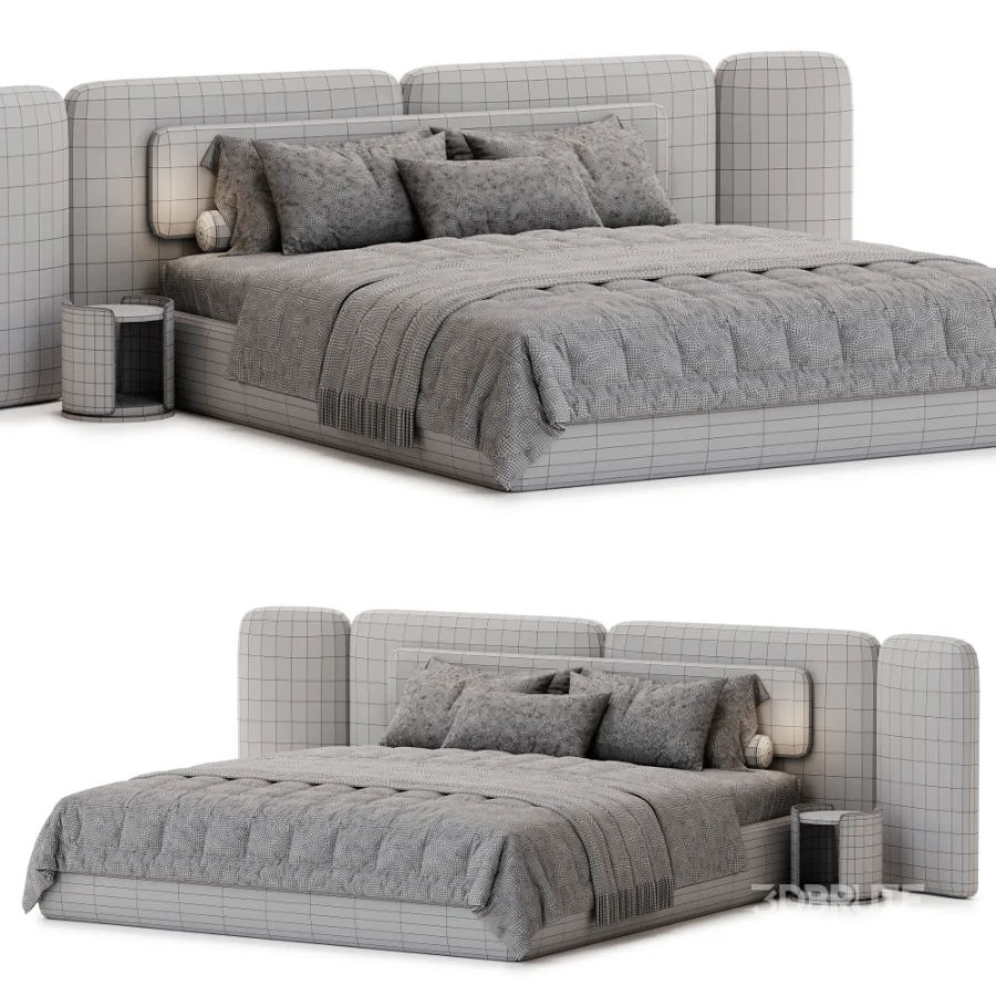 Modern Double Bed 03 Image 4
