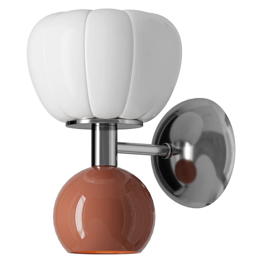 Denali Modern Minimalist Glass Metal Wall Sconce Image 2