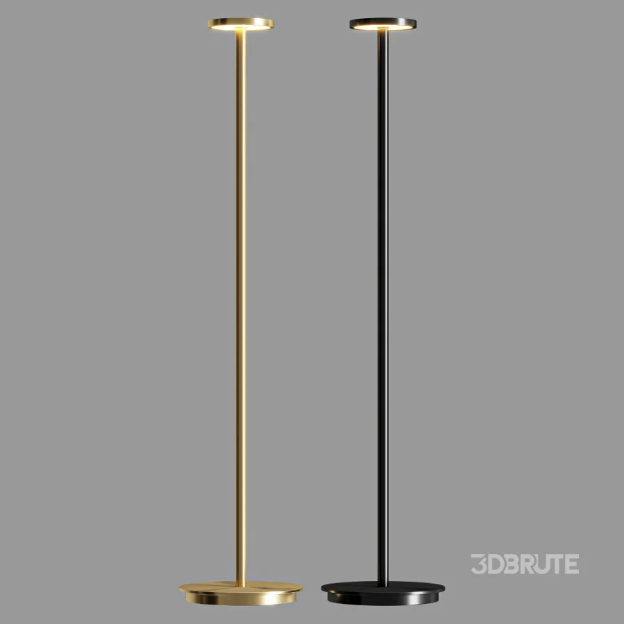 Pablo Luci Brass Portable Floor Lamp Image 3