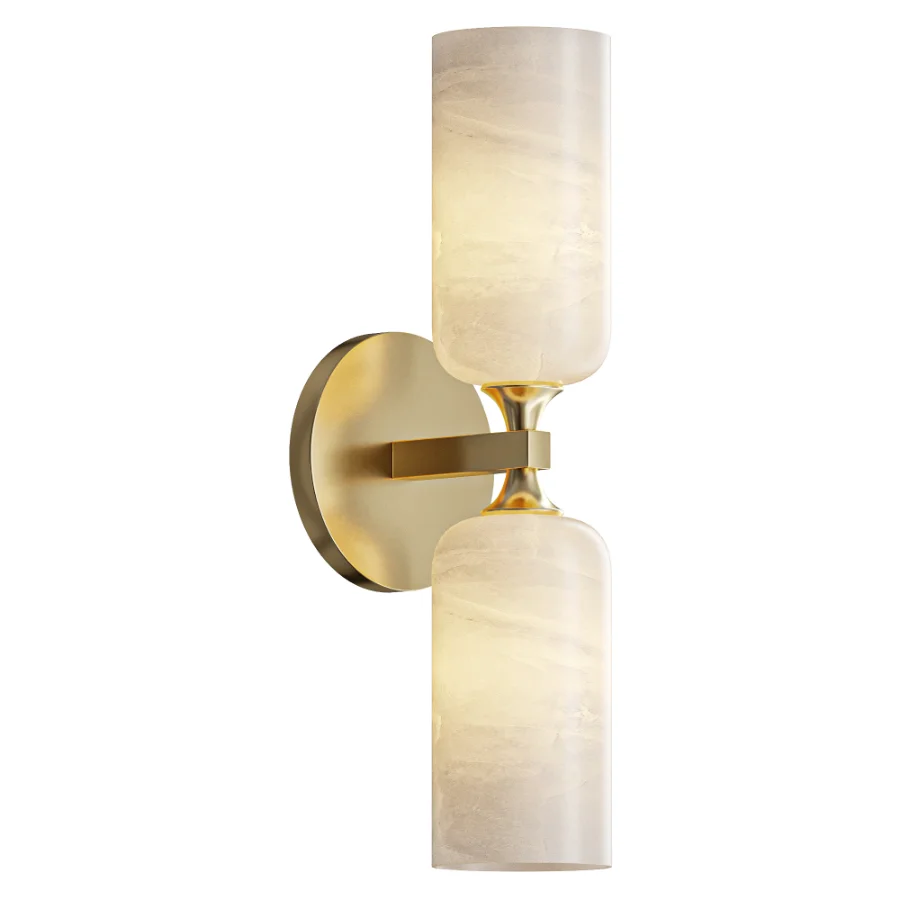 Elegant Alabaster Wall Sconce Image 2
