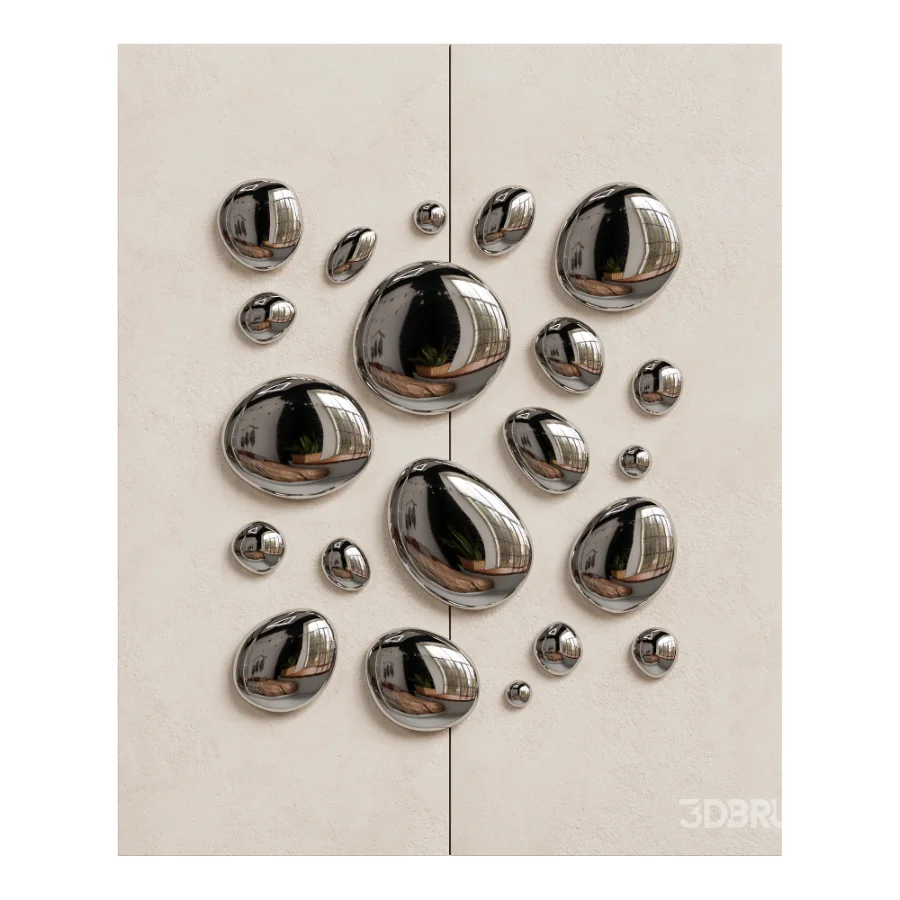 Chrome Bubble Wall Decor 21 Image 3
