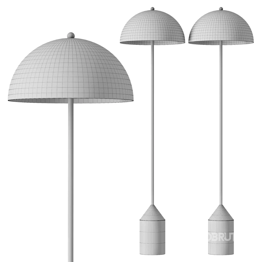 Spun Brass Floor Lamp Image 4