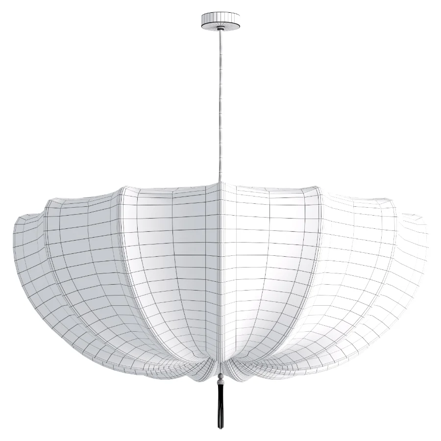 Nordic Cream Fabric Pendant Light Image 1