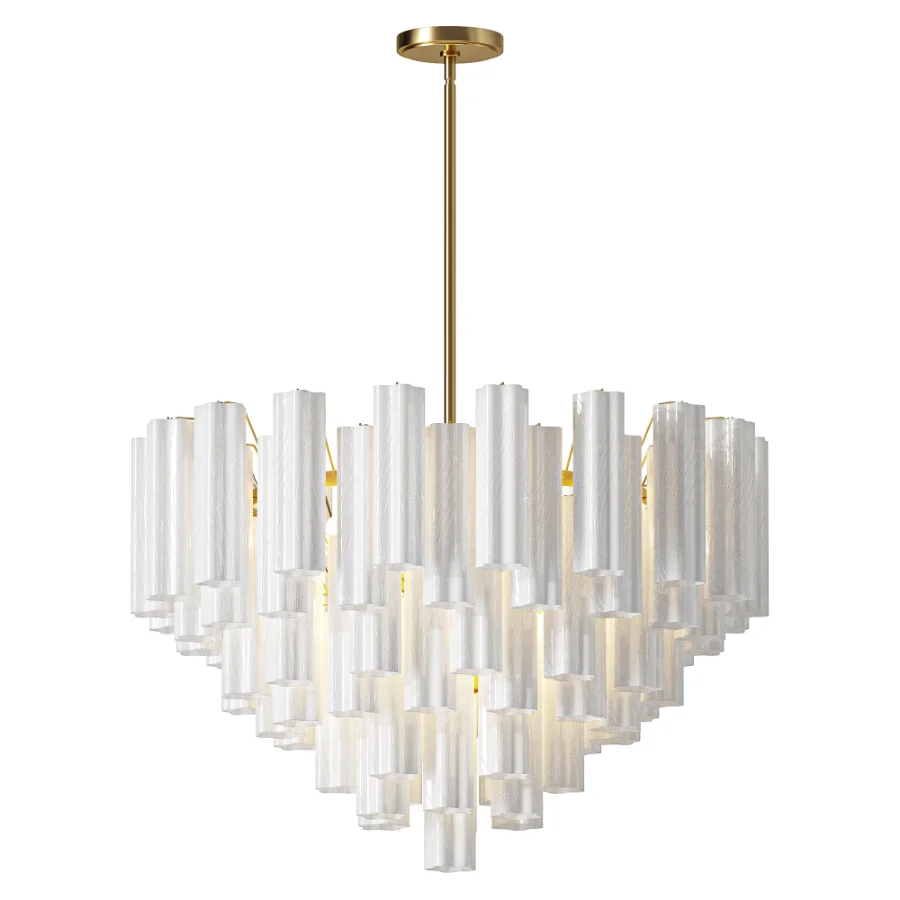 Addis Murano Chandelier white and black Image 1
