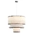 Bruna Walnut Wood and Linen Pendant Light - Thumbnail 5
