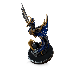 Golden Blue Phoenix Abstract Metal Sculpture - Thumbnail 1