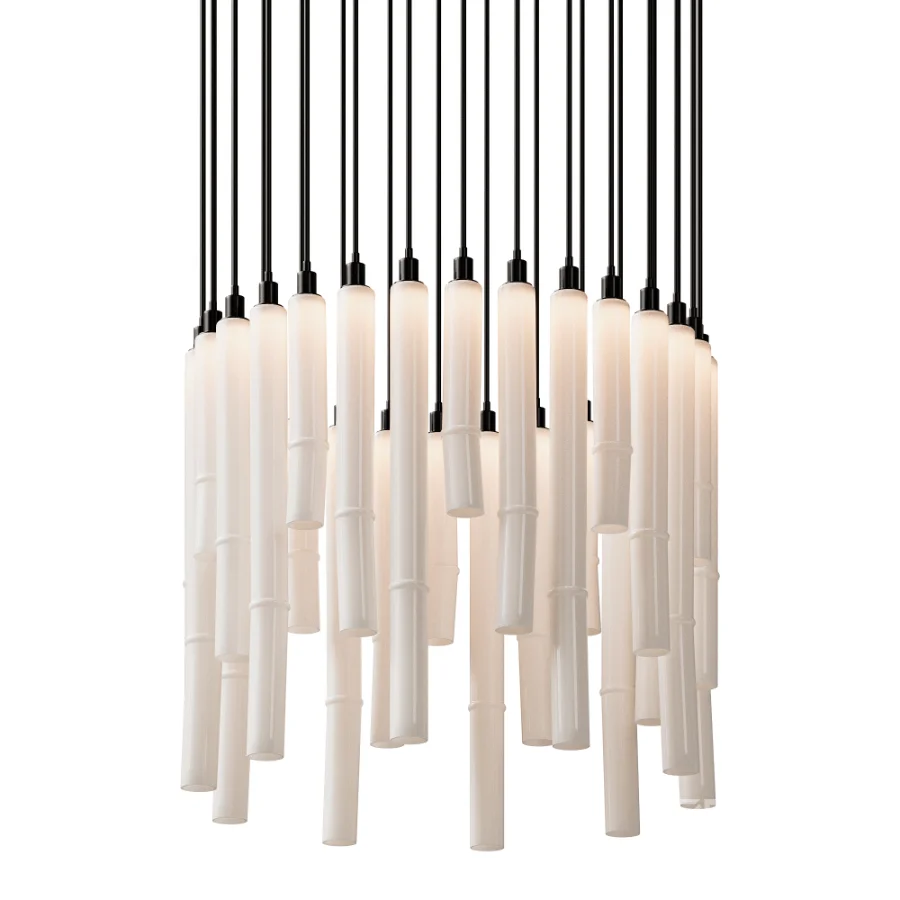 Fold Round Cluster Pendant Chandelier by Hollace Cluny Image 4