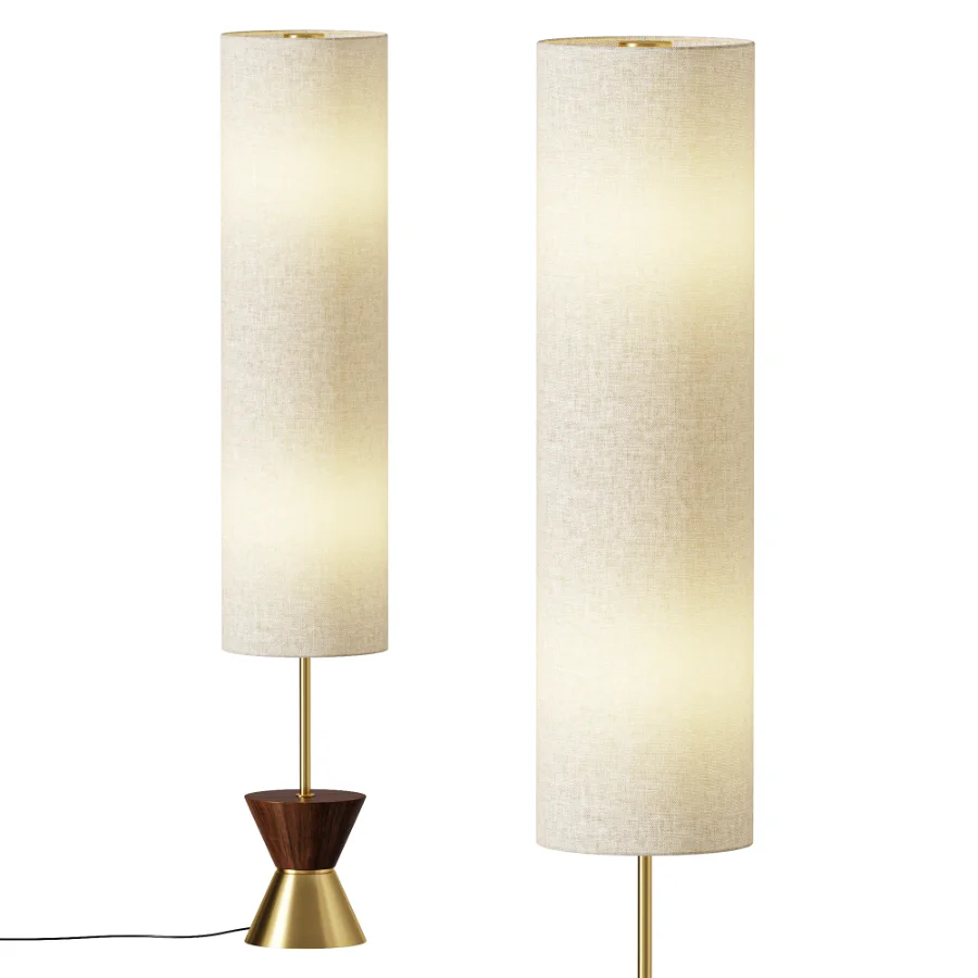 Costello Walnut Floor Lamp Image 1