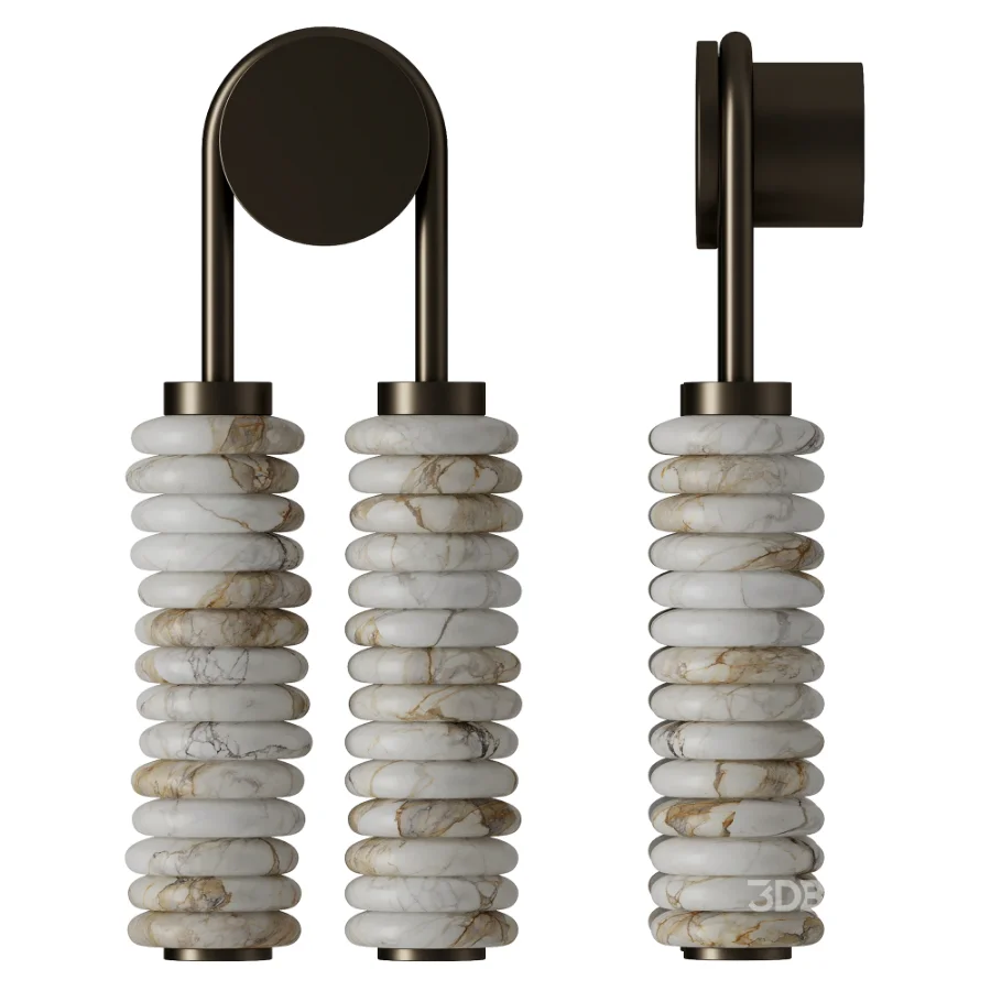 Vakkerlight Calla Ribbed Alabaster Wall Sconce Image 3