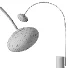 Caleb Marble Floor Lamp in Silver - Thumbnail 3