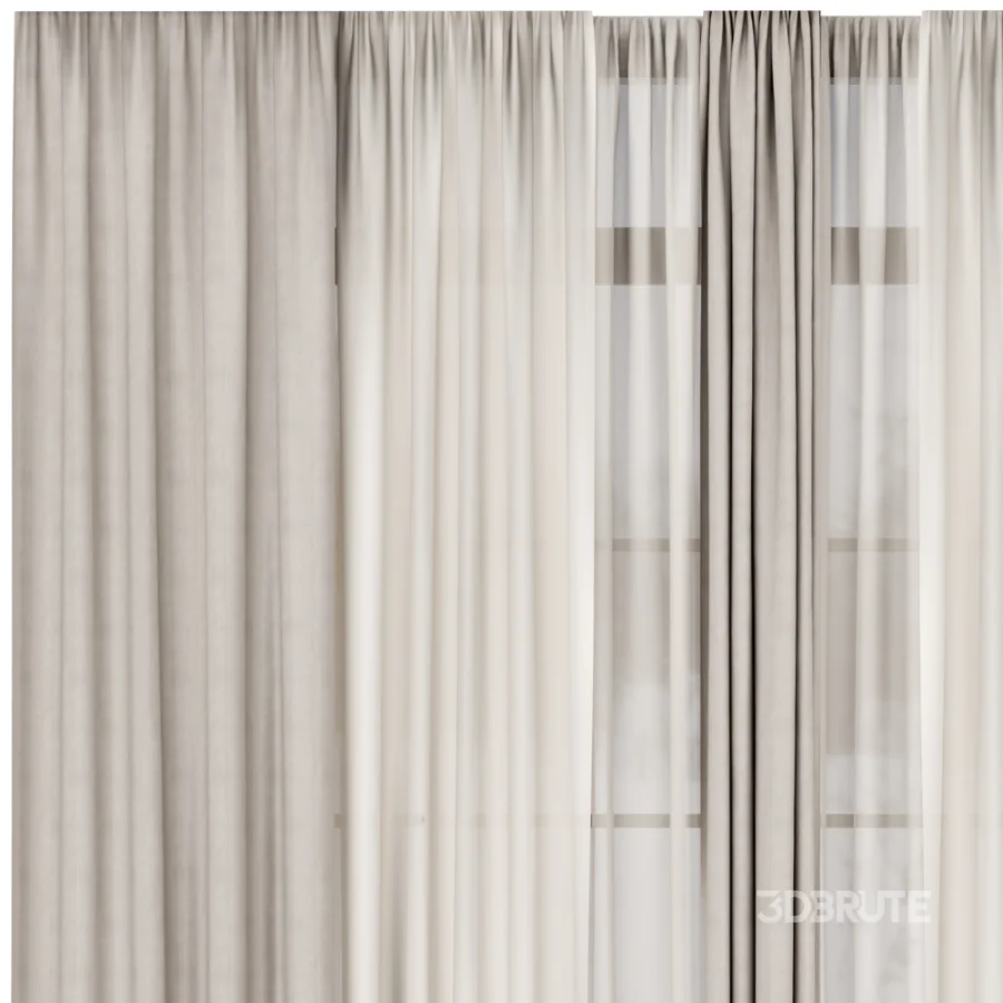 Silk and Cotton Curtain Set 116 Image 2