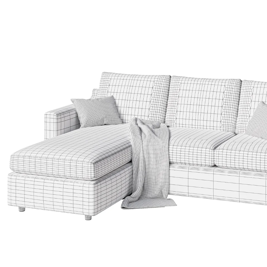 Modern Modular Sectional Sofa With Chaise Lounge – Fabric Upholstery Image 4