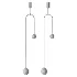 Modern White Globe Glass Metal Pendant Lamp - Thumbnail 3