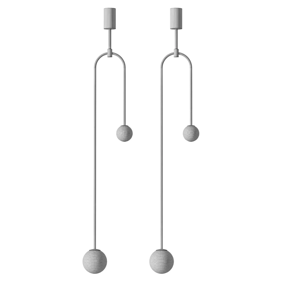 Modern White Globe Glass Metal Pendant Lamp Image 3