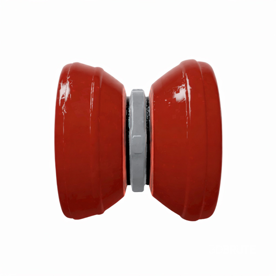 Futuristic Fire Core Yo-Yo – Metallic Red Energy Toy Image 1