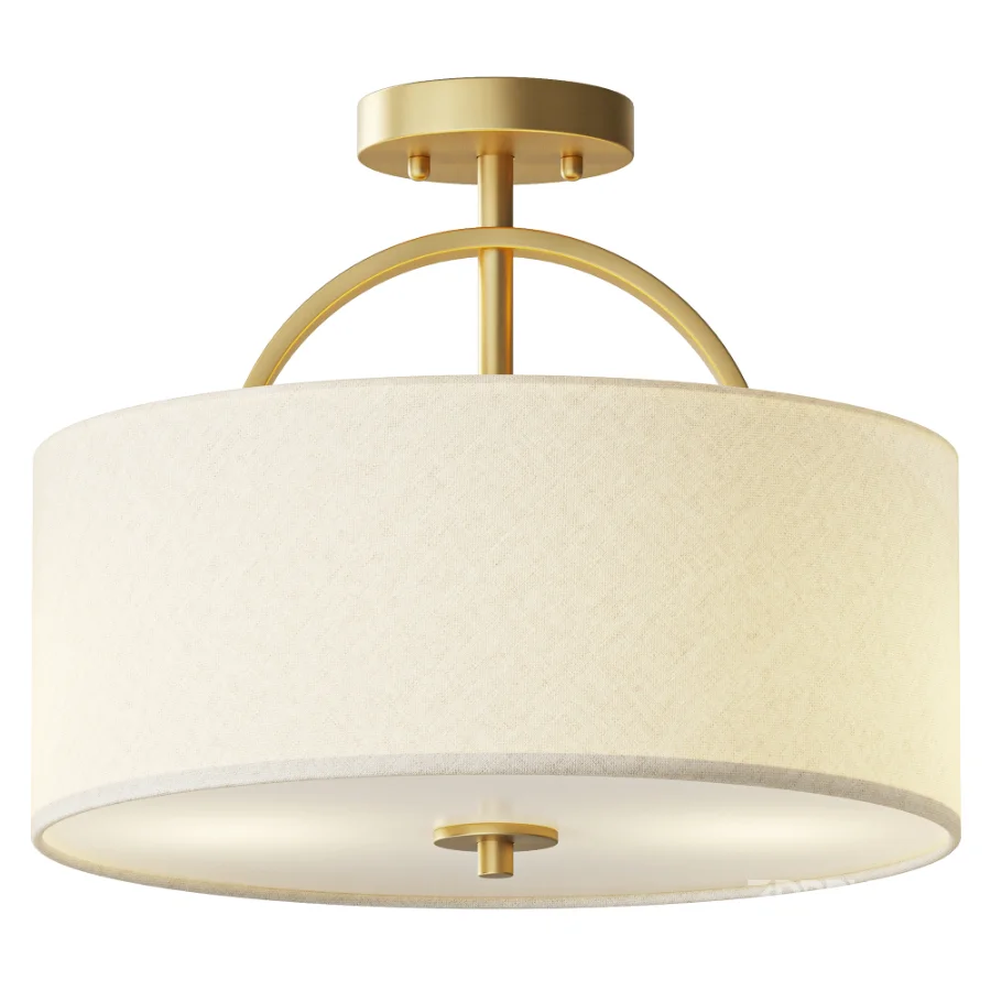 Ralston Linen Semi Flush Mount Image 1