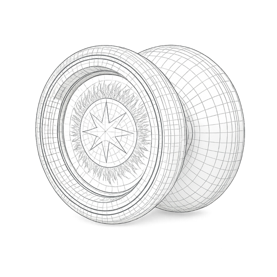Futuristic Fire Core Yo-Yo – Metallic Red Energy Toy Image 3