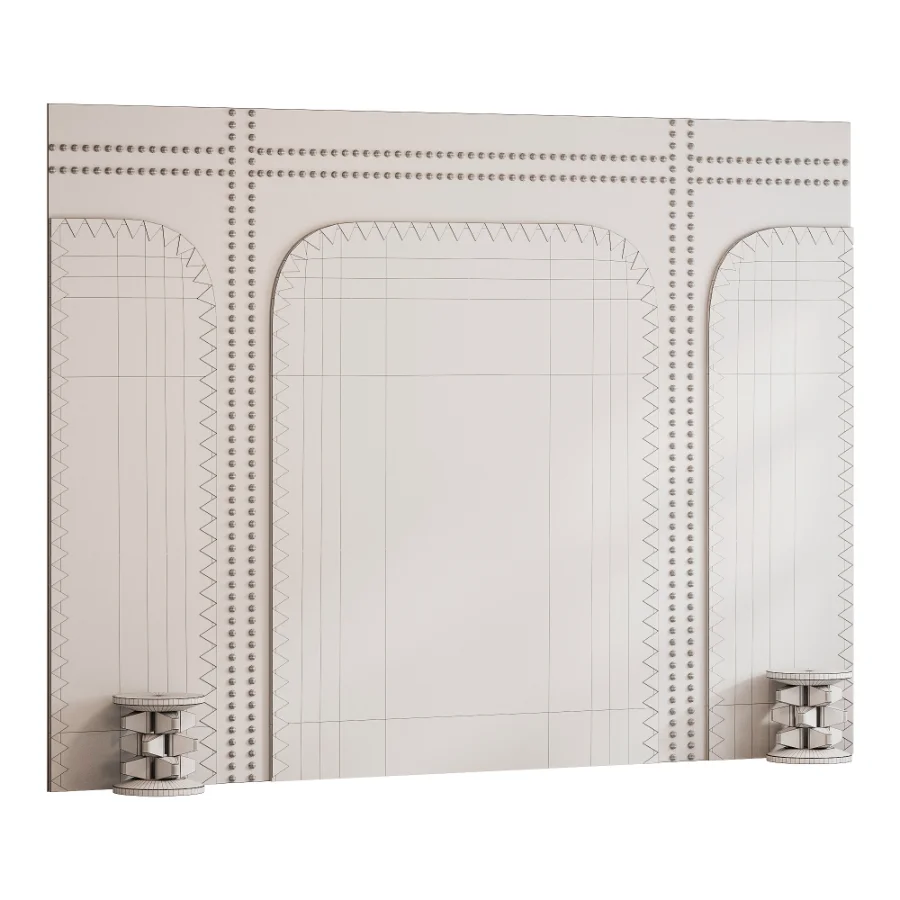 Upholstered Wooden Headboard Image 4