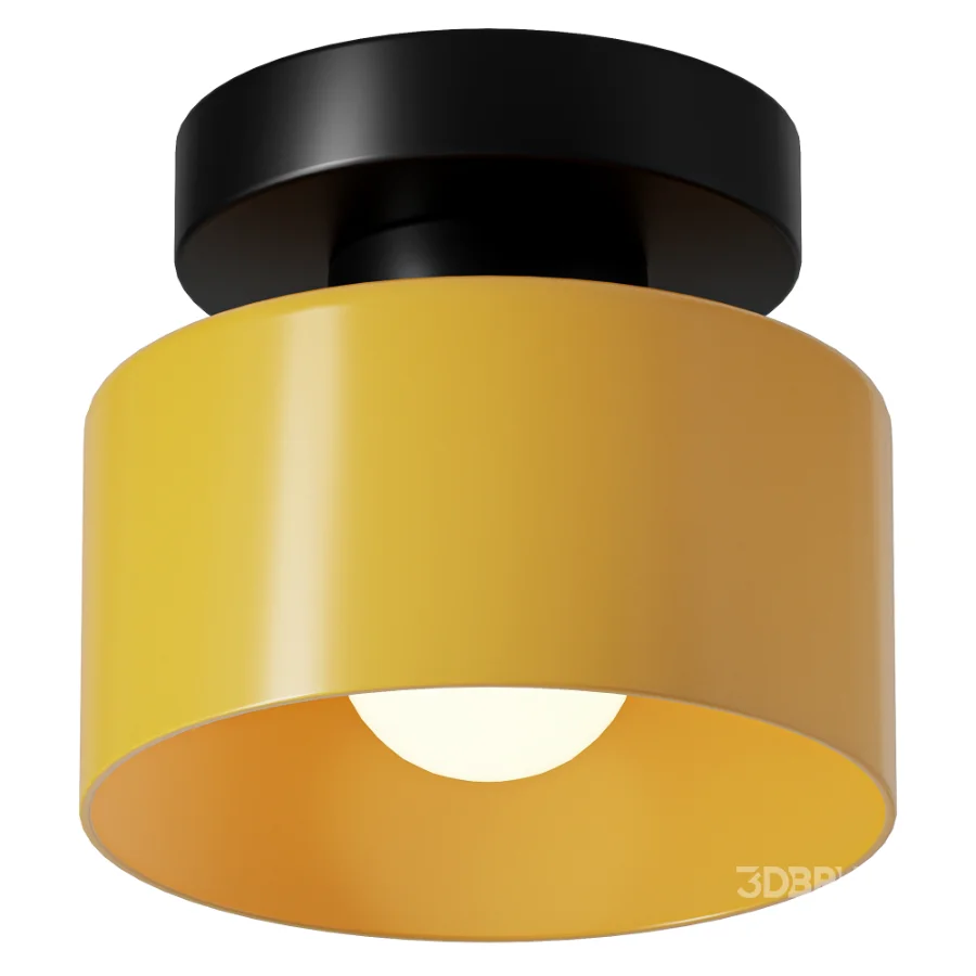 SohoLife Moriglaze Cylinder Glass Flush Ceiling Light Image 2