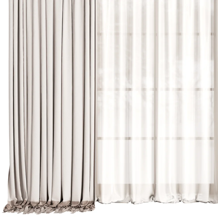 Silk and Cotton Curtain Set 107 Image 2