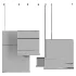 Square Fabric Linear Pendant - Thumbnail 3