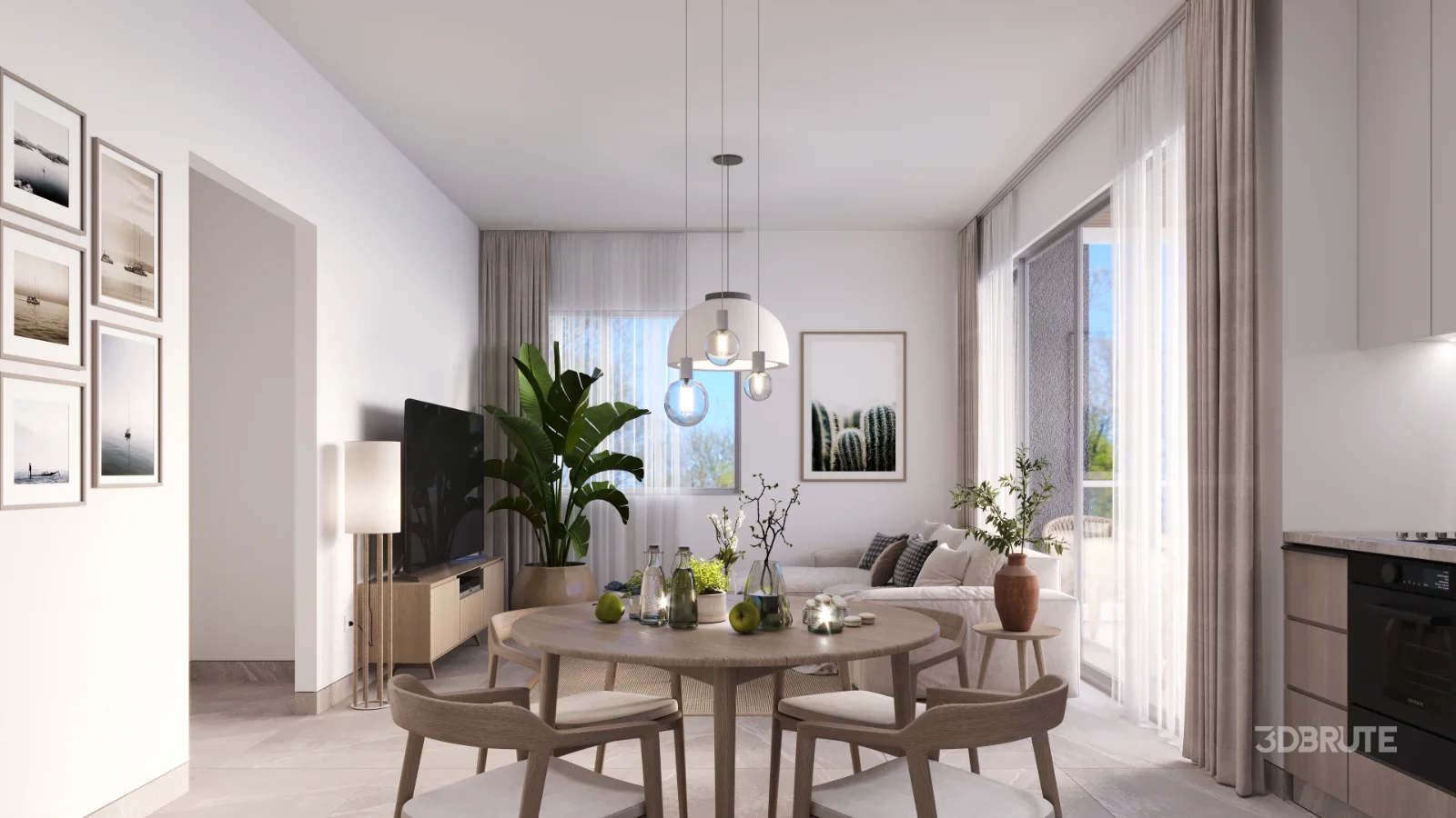 Modern Japandi living room Image 1