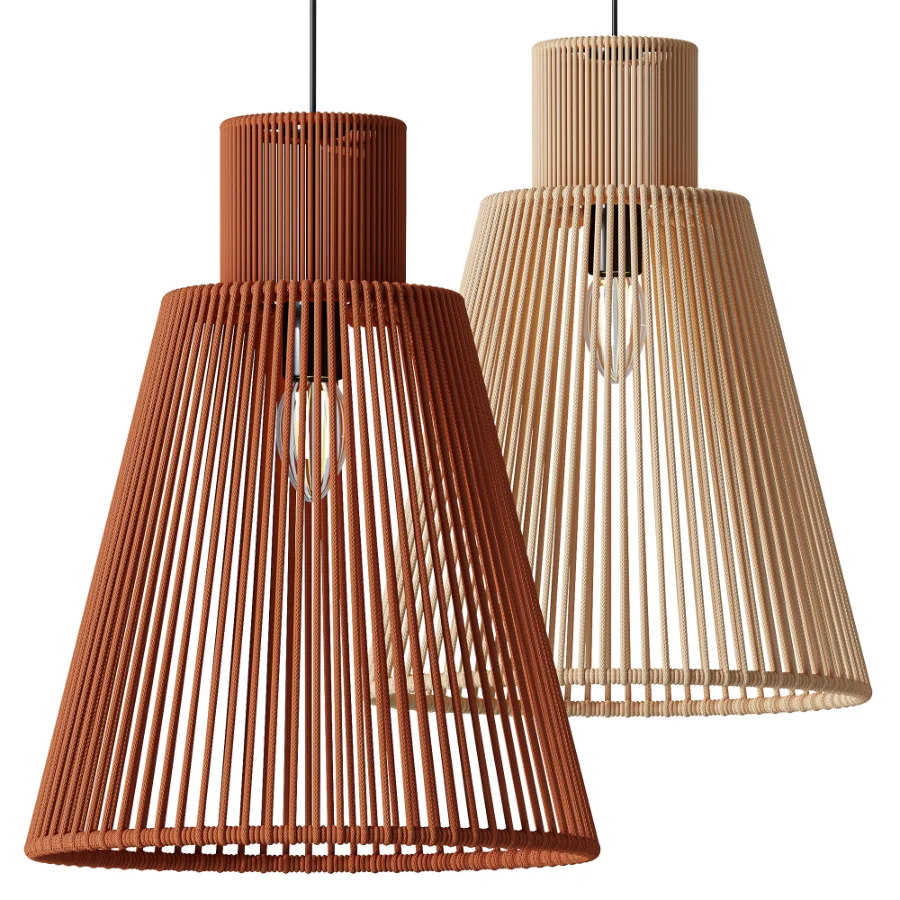 Etsy Handmade Wicker Cotton Lamp Shade Image 1