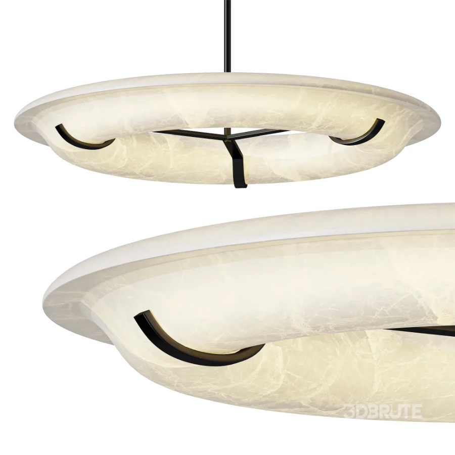 Carve Alabaster Pendant Light Image 1