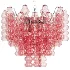 Murano Chandelier Curva Rosa 36 Tubes - Thumbnail 2