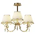 Serynthis Vintage Tapered Fabric Brass Bow Ceiling Light - Thumbnail 1